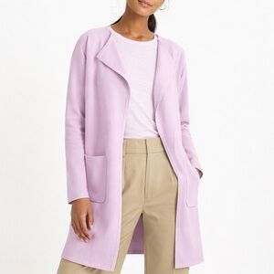 J. Crew 365 Juliette Collarless Long Sweater Cardigan Wisteria Lavender Size XS